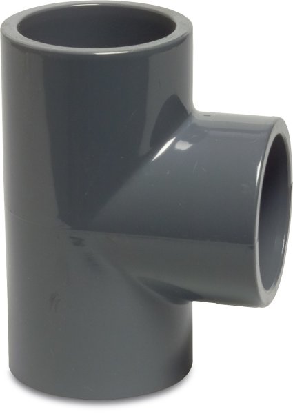 PVC T-Stück 90° 50 mm mit Klebemuffe
