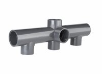 PVC Verteilerrohr mit Klebemuffe &Oslash; 50