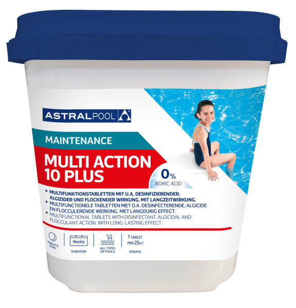 Astralpool Multi Action 10 Plus 250g Chlortablette mit Multifunktionswirkung