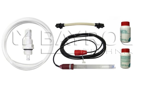 Jahres-Wartungskit pH
(inkl. pH-Sensor mit Puffer- und Reinigungsl&ouml;sung, Schlauchset f&uuml;r Dosierpumpe,  
Impfventil mit Dosierschlauch)